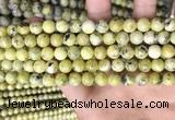 CTP222 15.5 inches 8mm round yellow turquoise beads wholesale