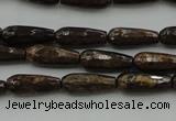 CTR05 15.5 inches 6*16mm faceted teardrop bronzite gemstone beads