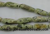 CTR09 15.5 inches 6*16mm faceted teardrop rhyolite gemstone beads