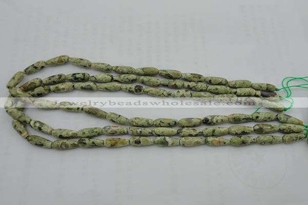 CTR09 15.5 inches 6*16mm faceted teardrop rhyolite gemstone beads