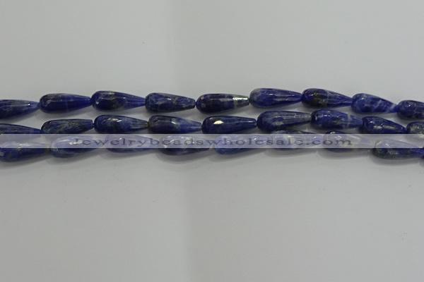 CTR112 15.5 inches 8*20mm faceted teardrop sodalite beads