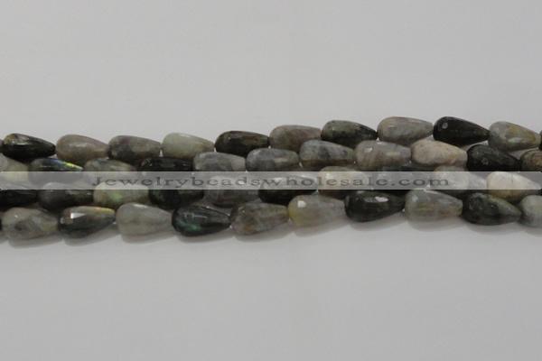 CTR120 15.5 inches 10*20mm faceted teardrop labradorite beads