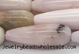 CTR151 15.5 inches 10*30mm teardrop natural pink opal beads