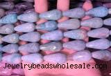 CTR308 15.5 inches 10*25mm faceted teardrop amazonite beads