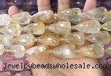 CTR351 15.5 inches 15*25mm faceted teardrop citrine beads