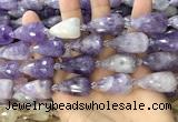 CTR354 15.5 inches 15*25mm faceted teardrop lavender amethyst beads