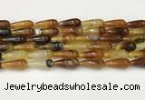 CTR401 15.5 inches 8*20mm teardrop agate beads wholesale