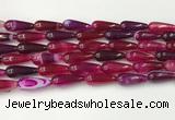 CTR402 15.5 inches 8*20mm teardrop agate beads wholesale