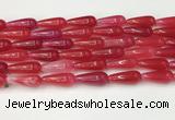 CTR403 15.5 inches 8*20mm teardrop agate beads wholesale