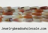 CTR412 15.5 inches 10*30mm teardrop agate beads wholesale