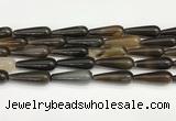 CTR414 15.5 inches 10*30mm teardrop agate beads wholesale