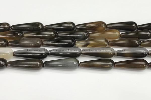 CTR414 15.5 inches 10*30mm teardrop agate beads wholesale