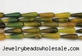 CTR416 15.5 inches 10*30mm teardrop agate beads wholesale