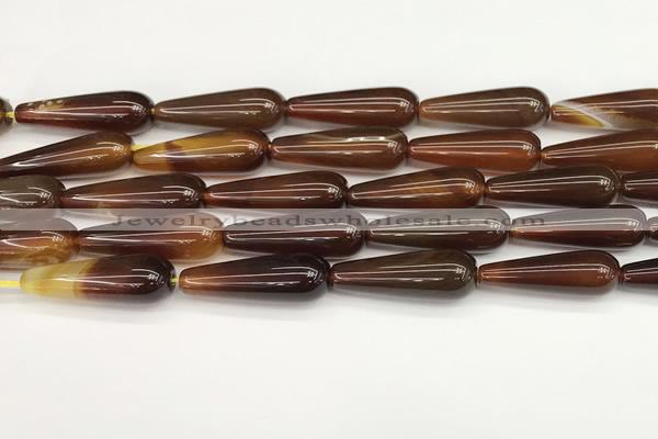 CTR417 15.5 inches 10*30mm teardrop agate beads wholesale