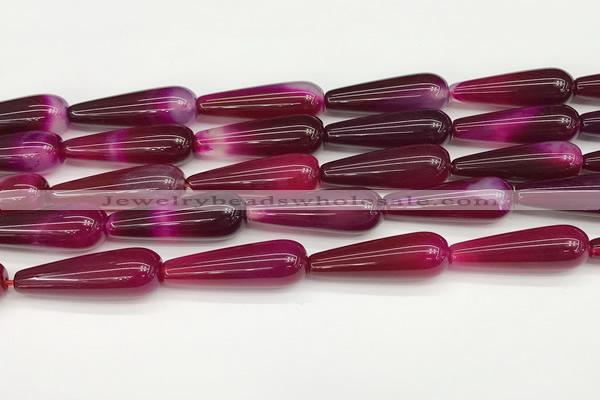 CTR420 15.5 inches 10*30mm teardrop agate beads wholesale