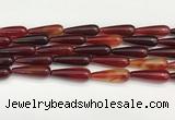 CTR421 15.5 inches 10*30mm teardrop agate beads wholesale