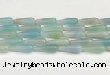 CTR424 15.5 inches 10*30mm teardrop agate beads wholesale