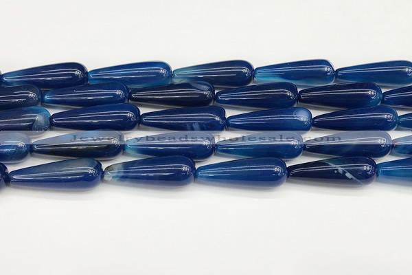 CTR428 15.5 inches 10*30mm teardrop agate beads wholesale