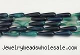 CTR434 15.5 inches 10*30mm teardrop agate beads wholesale