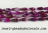 CTR441 15.5 inches 8*20mm faceted teardrop agate beads wholesale