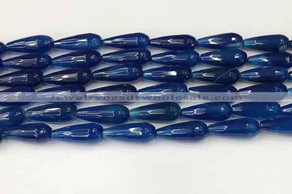 CTR442 15.5 inches 8*20mm faceted teardrop agate beads wholesale