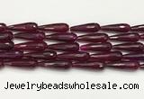 CTR453 15.5 inches 10*30mm faceted teardrop agate beads wholesale