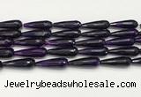 CTR454 15.5 inches 10*30mm faceted teardrop agate beads wholesale