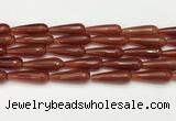 CTR456 15.5 inches 10*30mm faceted teardrop agate beads wholesale