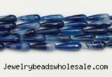 CTR458 15.5 inches 10*30mm faceted teardrop agate beads wholesale