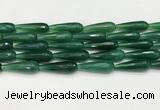 CTR461 15.5 inches 10*30mm faceted teardrop agate beads wholesale