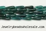 CTR462 15.5 inches 10*30mm faceted teardrop agate beads wholesale