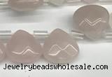 CTR600 Top drilled 10*10mm faceted briolette rose quartz beads