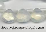 CTR602 Top drilled 10*10mm faceted briolette opalite beads wholesale