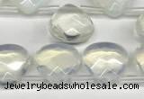 CTR632 Top drilled 13*13mm faceted briolette opalite beads wholesale