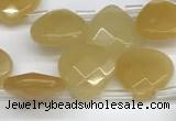 CTR635 Top drilled 13*13mm faceted briolette yellow aventurine beads