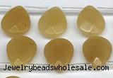 CTR664 Top drilled 10*14mm faceted briolette yellow aventurine beads