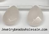 CTR690 Top drilled 12*16mm faceted briolette rose quartz beads