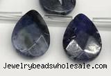 CTR702 Top drilled 12*16mm faceted briolette sodalite beads