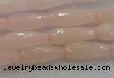 CTR84 15.5 inches 6*16mm faceted teardrop peach stone beads