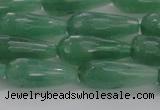 CTR97 15.5 inches 8*20mm faceted teardrop green aventurine beads