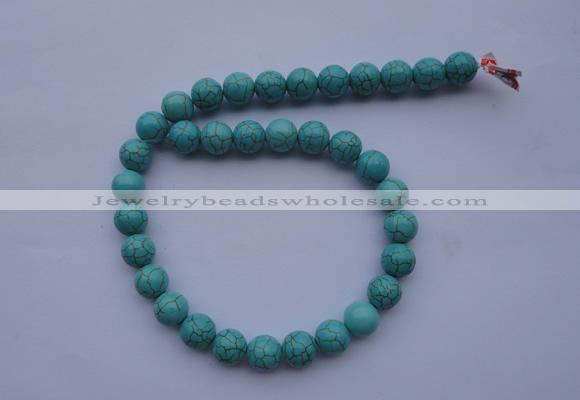 CTU03 15.5 inches 8mm round blue turquoise strand beads Wholesale