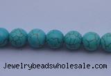 CTU04 15.5 inches 10mm round blue turquoise strand beads Wholesale