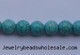 CTU05 15.5 inches 12mm round blue turquoise strand beads Wholesale