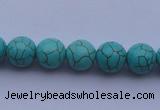 CTU06 15.5 inches 14mm round blue turquoise strand beads Wholesale