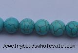 CTU07 15.5 inches 16mm round blue turquoise strand beads Wholesale