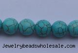 CTU08 15.5 inches 18mm round blue turquoise strand beads Wholesale