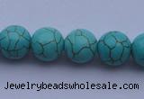 CTU10 15.5 inches 25mm round blue turquoise strand beads Wholesale