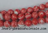 CTU1002 15.5 inches 8mm round synthetic turquoise beads wholesale