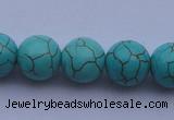 CTU11 15.5 inches 30mm round blue turquoise strand beads Wholesale