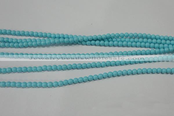 CTU1210 15.5 inches 4mm round synthetic turquoise beads